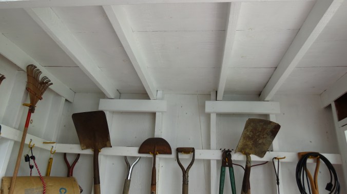 The rafters that support the loft floor.