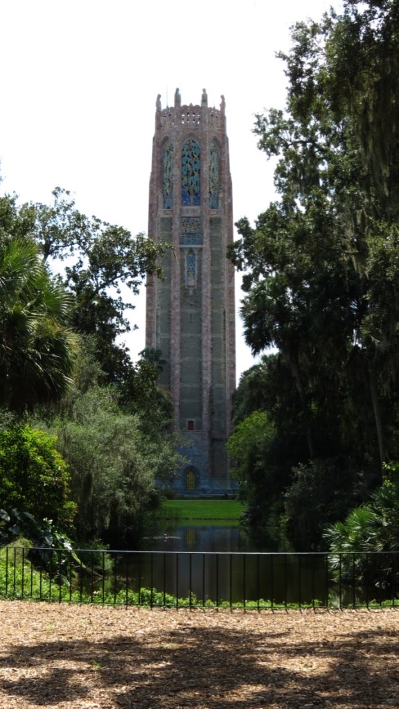 The Singing Tower, as seen from the reflection pool.