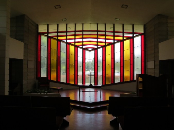 The altar inside Danforth Chapel.